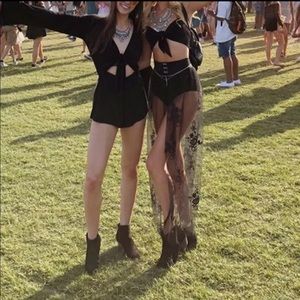 Beautiful black festival lace skirt